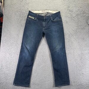 Vintage Vans V66 Jeans Mens 34x30 Blue Cotton Denim Straight Leg Workwear Faded